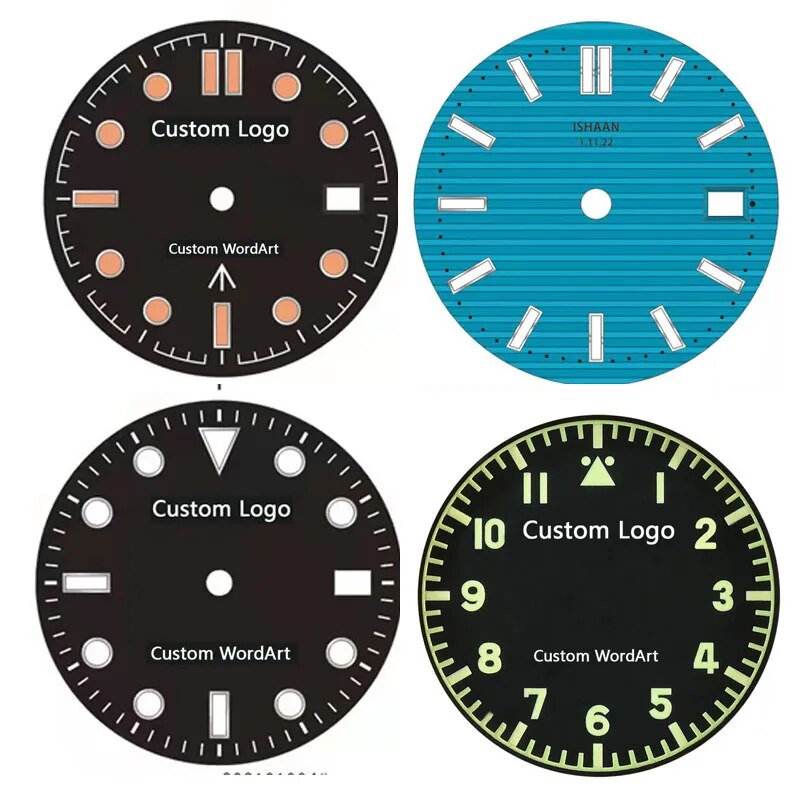 Customized Service for Watch Dials Logo/Texts Print/Laser Engraving Extra Cost