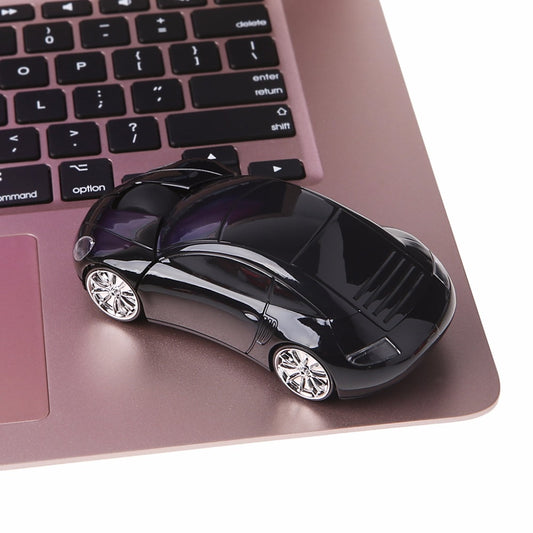 P 2.4GHZ 1600DPI Wireless Mouse USB Receiver Light LED Super Car Shape Optical Mice Battery Powered(not included)