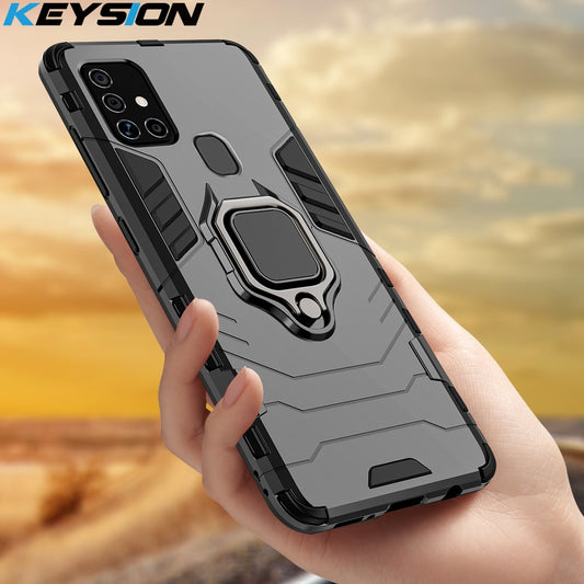 Shockproof Armor Case for Samsung Galaxy Ring Stand Phone Back Cover for Galaxy M31 M21 M11 M12 M30S M01 M31S M51