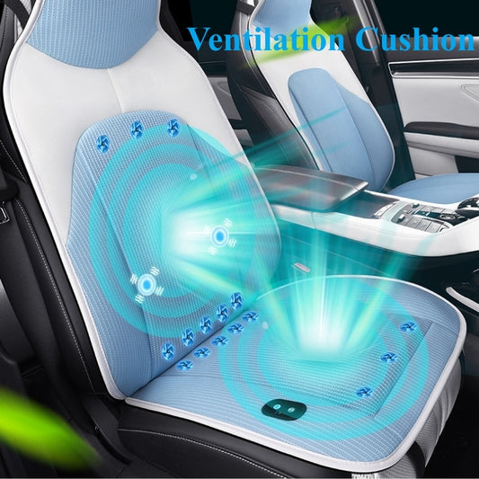 Car Seat Cushion Ventilation Sheet Summer Cooling 16 Fan Massage Truck Office Car Seat Covers Pink Interior Accessories